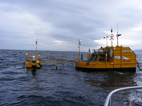 photo of wave measuring buoy